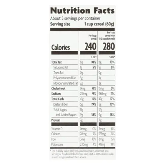 Nature's Path Organic Flax Plus Maple Pecan Crunch Cereal - Case of 12/11.5 oz image {5}