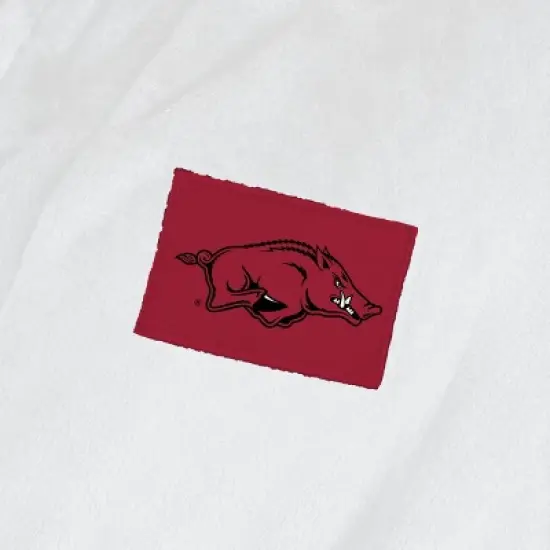 NCAA Arkansas Razorbacks White Out Silk Touch Robe Large/XLarge image {3}