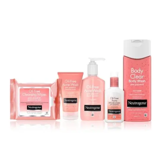 Neutrogena Oil Free Pink Grapefruit Acne Face Wash with Vitamin C for Breakouts - 6.7 fl oz image {1}