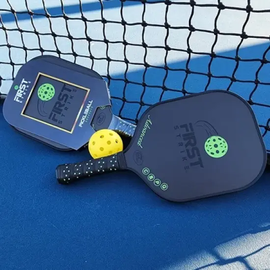 First Strike Pickleball: Advanced Pickleball Paddle - 16 x 8 x 0.5", Polymer Core, Carbon Fiber Surface, Advanced Edge Guard, 4" Grip image {4}