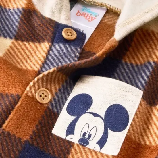 Baby Boys' Disney Mickey Flannel Top and Bottom Set - Blue image {3}