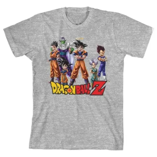 Dragon Ball Z Anime Cartoon Characters Youth Boys Grey Graphic Tee Shirt image {2}