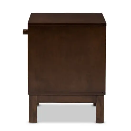 Deirdre Modern and Contemporary Wood 1 Drawer Nightstand - Baxton Studio image {4}