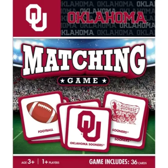 MasterPieces Officially Licensed NCAA Oklahoma Sooners Matching Game for Kids and Families image {1}