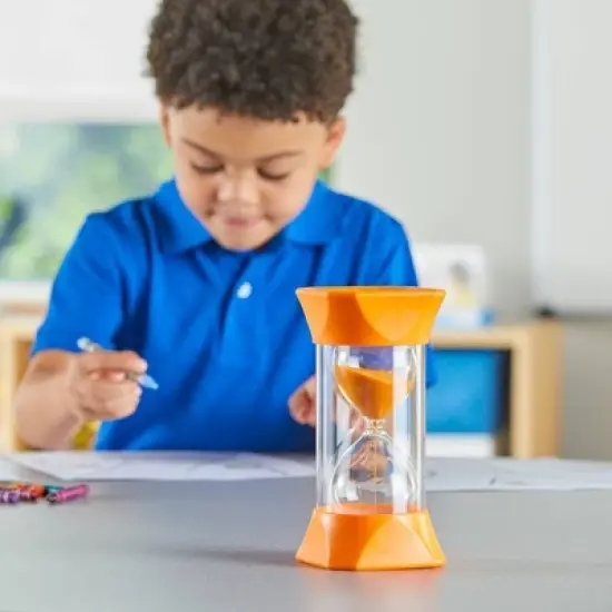 Hand2Mind 5 Minute Jumbo Sand Timer: Educational Teaching Aid for Kindergarten to 6th Grade, Plastic Material image {2}