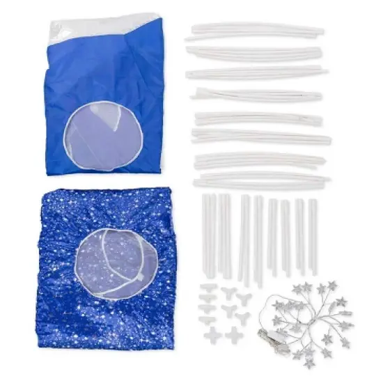 HearthSong Galactic Bed Tent With Starburst LED Light for Twin-Size Beds image {6}