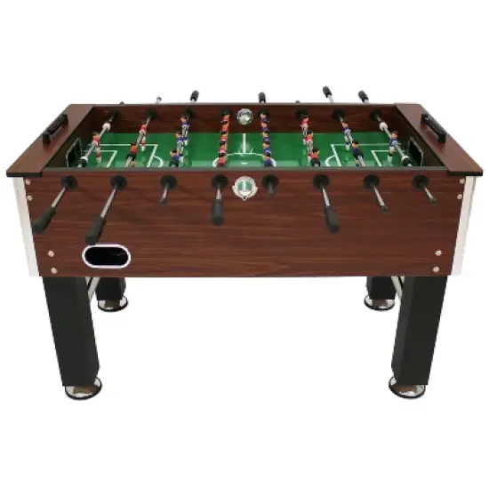 Sunnydaze Indoor Classic Faux Wood Foosball Soccer Game Table with Manual Scorers and Folding Drink Holders - 5' image {9}