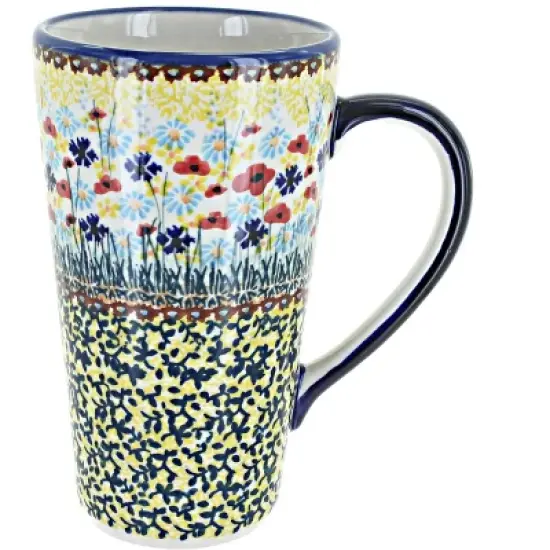 Blue Rose Polish Pottery K083 Manufaktura Large Coffee Mug image {16}
