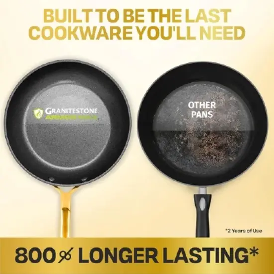 Granitestone Armor Max Gold 14 in Nonstick Hard Anodized Saut&eacute; Pan image {1}