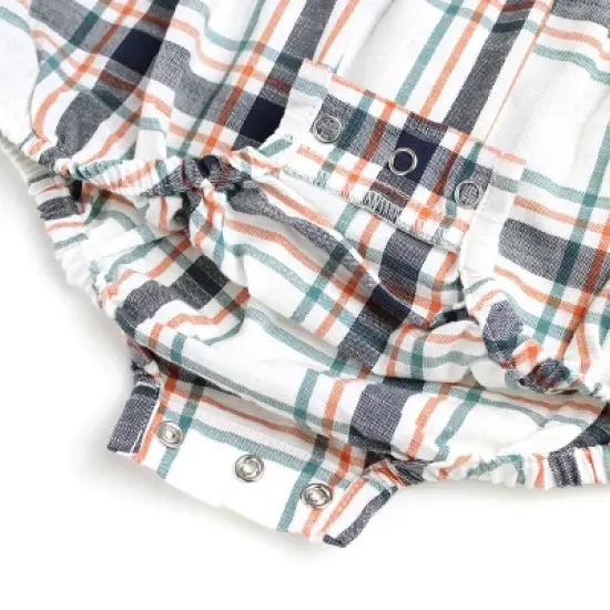 RuffleButts Baby Girls Long Sleeve Ruffle Trim Bubble Romper image {3}