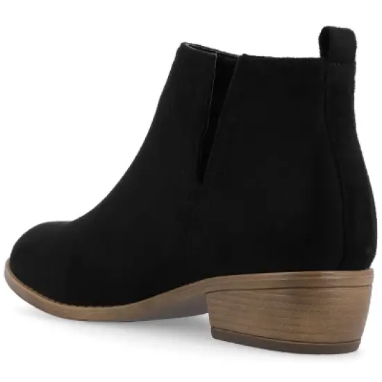 Journee Collection Womens Rimi Pull On Stacked Heel Booties image {6}