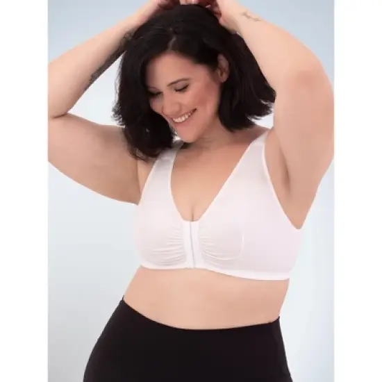 Leading Lady The Meryl - Cotton Front-Closure Comfort & Sleep Bra image {7}