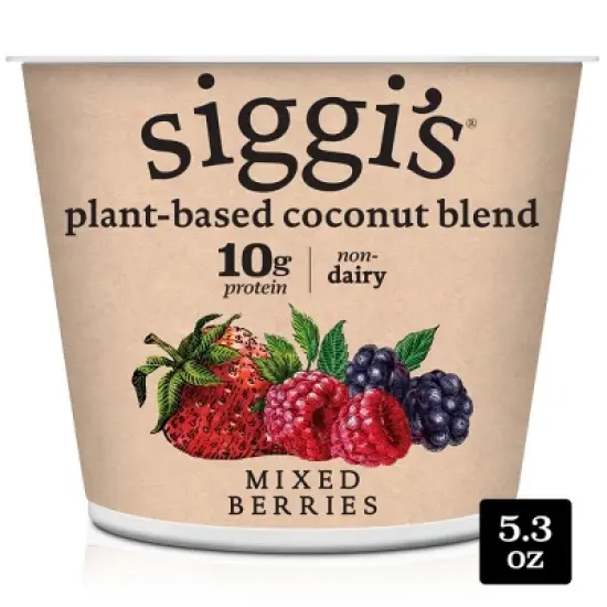 Siggi's Mixed Berries Plant-Based Coconut Blend Yogurt Alternative - 5.3oz image {10}