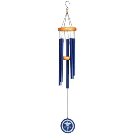 Dicksons Cobalt Blue Caduceus 35 inch Aluminum Wind Chime Noisemaker image {2}