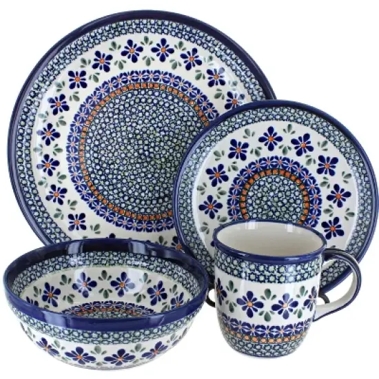 Blue Rose Polish Pottery Zaklady Dinnerware (16 PC) image {12}
