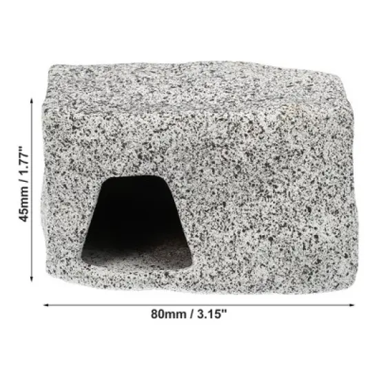 Unique Bargains Ceramic Aquarium Hideaway Rock Cave Fish Tank Decoration Gray 3.15''x2.20''x1.77'' image {3}