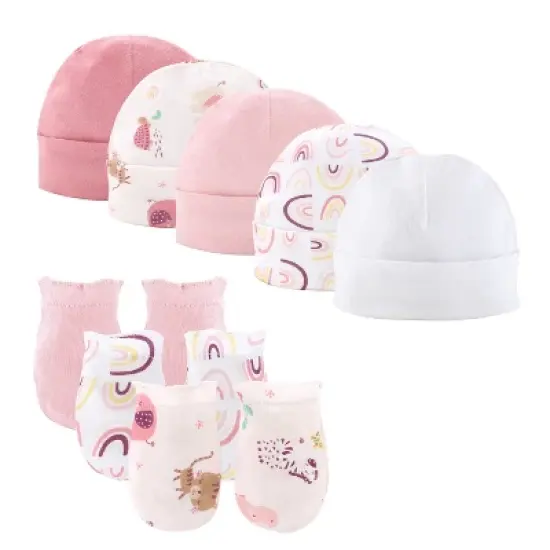 The Peanutshell Rainbow Safari 23-Piece Layette Gift Set in Pink/White 0-3 months, 0-3 Months image {5}