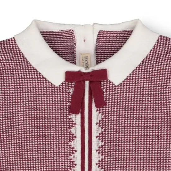 Hope & Henry Girls' Organic Cotton French Blocked Sweater Dress, Toddler image {5}