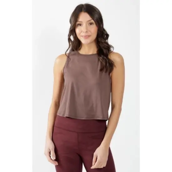 90 Degree By Reflex - Women's Cropped Tank Top with Back Keyhole image {6}