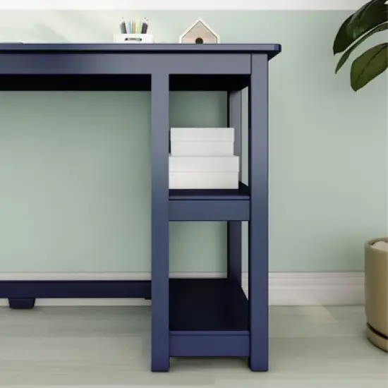 Max & Lily Desk With Bookshelves for Home, Office, Computer, Gaming image {2}