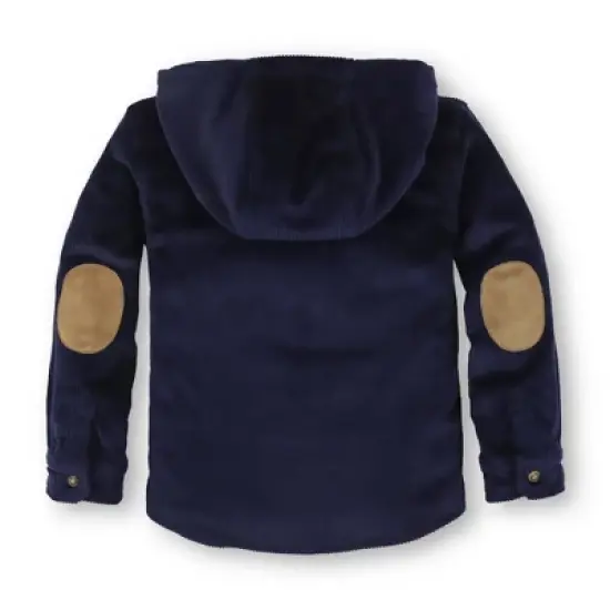 Hope & Henry Boys' Hooded Button Down Shirt Jacket, Infant image {5}