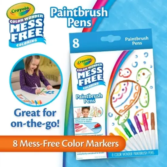 Crayola 8ct Color Wonder Paintbrush Pens image {4}