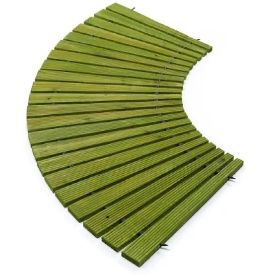 Roll-Out Curved Green Hardwood Garden and Yard Pathway, 6'L x 18"W image {1}
