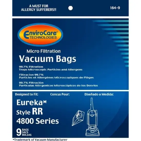 Eureka RR, 61115 Boss Smart Vac 4800. Micro Filtration Vacuum Cleaner Bags 9 pack image {4}