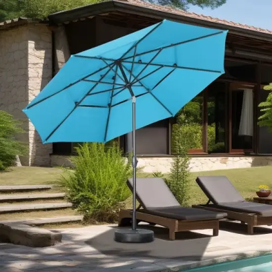 Ainfox 10ft  3-Tier Vented Beach Umbrella image {1}