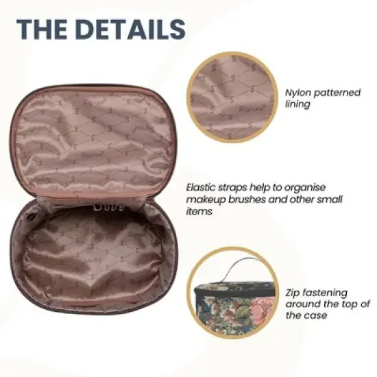 Signare USA Peony Toiletry Vanity Bag image {3}