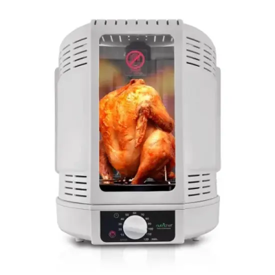 NutriChef Vertical Rotisserie Oven Roaster - White image {8}
