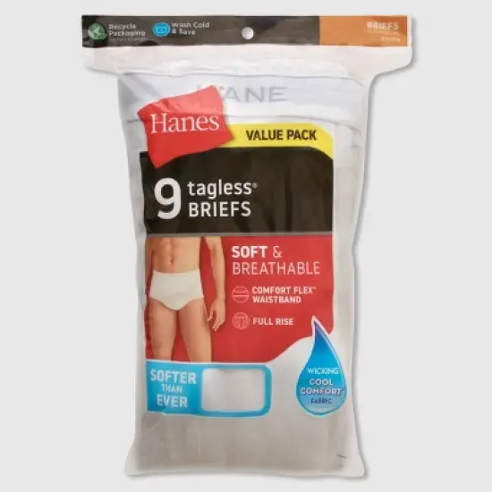 Hanes Men's 9pk Briefs - White image {4}