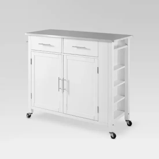Full Savannah Stainless Steel Top Kitchen Island Cart - Crosley image {19}