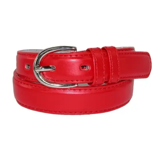 CTM Kid's Leather 1 inch Basic Dress Belt (Pack of 2) image {2}
