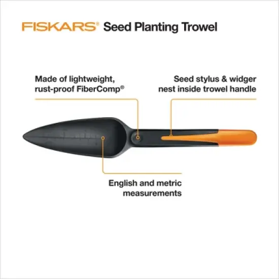 Fiskars 3" Seed Metal Hand Trowel image {1}