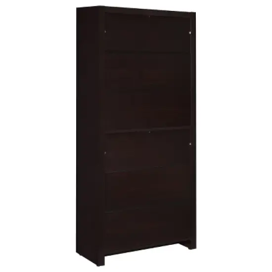 70.75" 4 Shelf Bookcase Cappuccino - Coaster image {5}