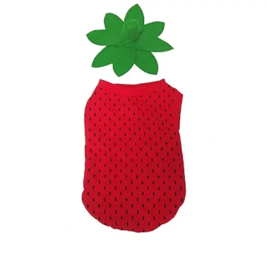 Midlee Strawberry Dog Costume image {1}