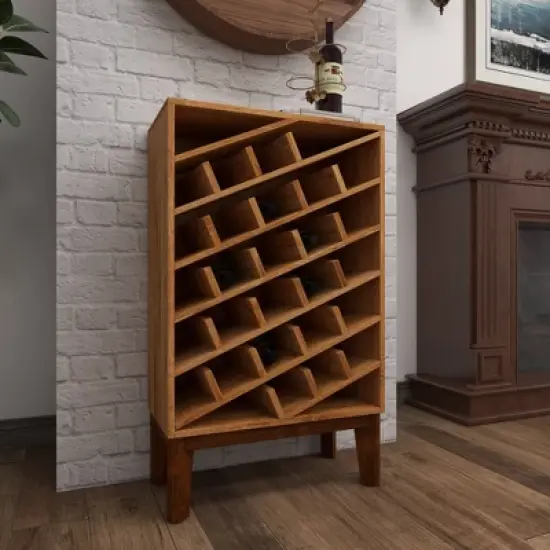 Modern Wood Wine Rack Brown - Olivia & May image {6}