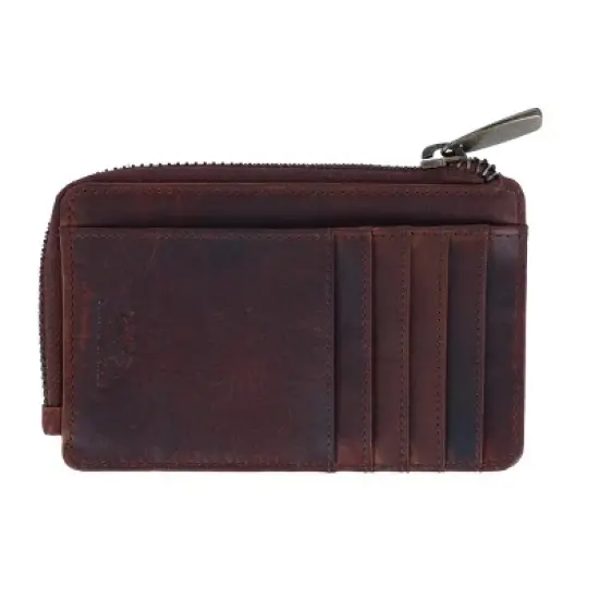 Paul & Taylor Men's Leather Zippered Side Front Pocket Wallet image {5}