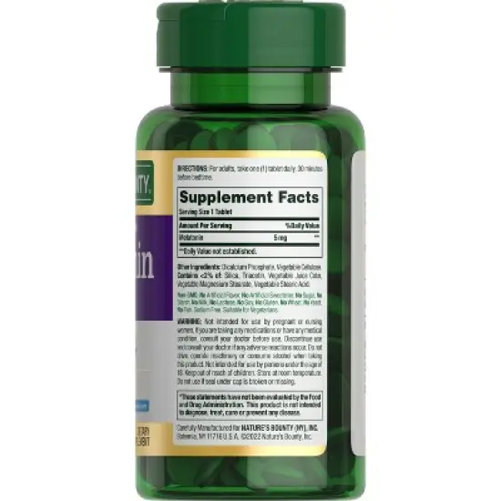 Nature's Bounty Dual Spectrum Bi-Layer Melatonin Dietary Supplement Tablets - 60ct image {1}