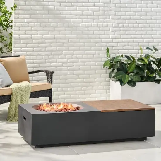 50-Inch Rectangular Outdoor Fire Pit Table with 50,000 BTU and Hidden Storage image {15}