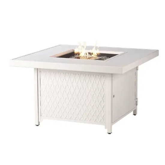 42" Square Aluminum 55000 BTUs Propane  Timeless Fire Table with 2 Covers - Oakland Living
 image {11}