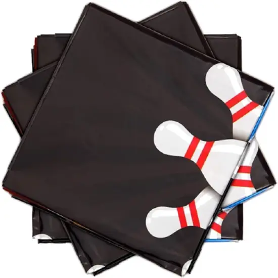 Blue Panda 3 Pack Bowling Tablecloth for Birthday Party (54 x 108 in) image {4}