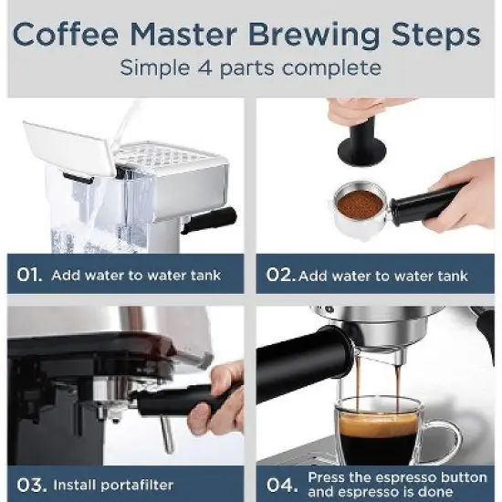 Mojgar Semi-automatic coffee machine 19Bar high pressure pump image {3}