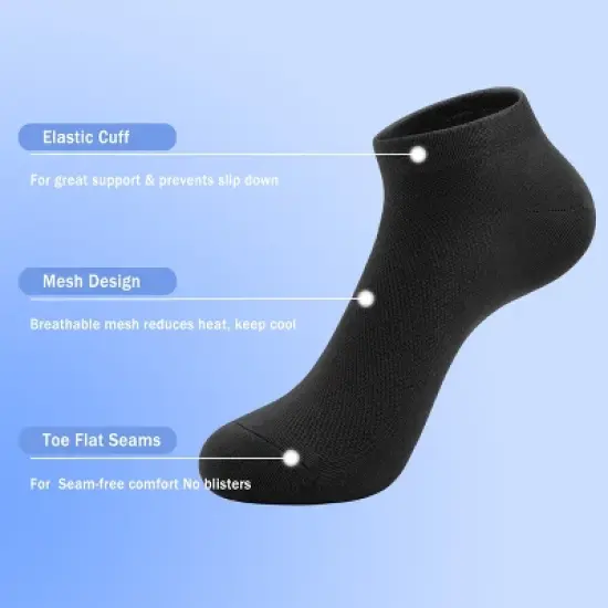 SERISIMPLE Women&rsquo;s Bamboo Ankle Socks &ndash; Ultra-Thin, Breathable Mesh, Lightweight Low-Cut image {12}
