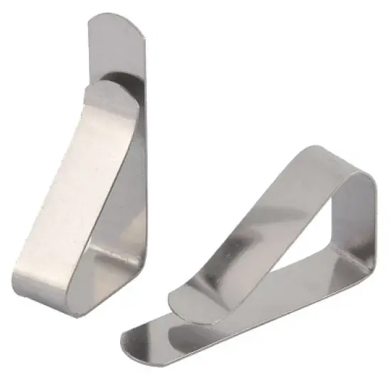 Unique Bargains Stainless Steel Adjustable Table Cloth Holders Silver Tone 2" x 0.5" x 1" 5pcs image {1}