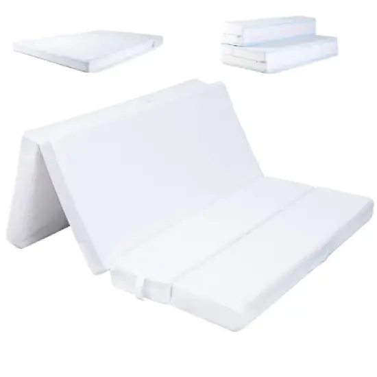 Cheer Collection 4" Four-Fold Sofa Bed with 1" Gel Infused Memory Foam image {16}