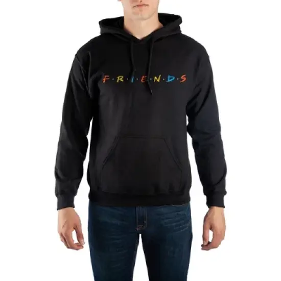 Mens Friends Sitcom Black Graphic Hooded Sweatshirt image {3}