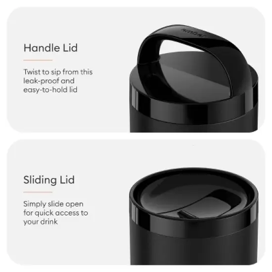 Ember 16oz Temperature Control Smart Tumbler Mug Slate Black: Stainless Steel, Hand Wash, Hot Beverages image {3}