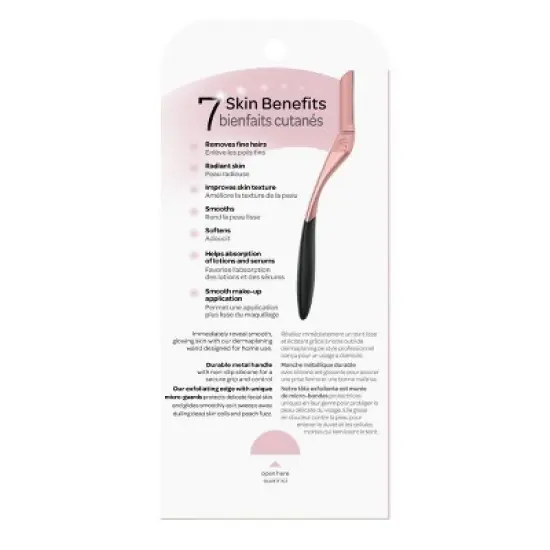 Schick Hydro Silk Exfoliating Dermaplaning Professional Style Wand - 1 Handle and 6 Replacement Refill Blades image {1}